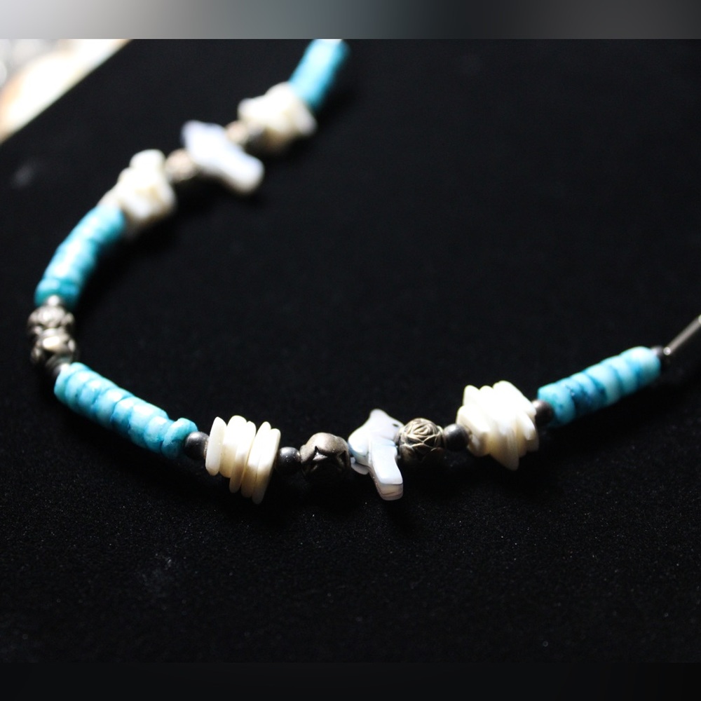 Super Cute Sterling Silver Bird & Turquoise Necklace